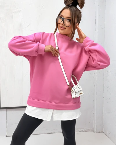 Royalfashion Baumwoll Damen Sweatshirt mit abnehmbarem unteren Teil