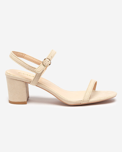 Damensandale auf dem Pfosten in beige Usopi - Schuhe