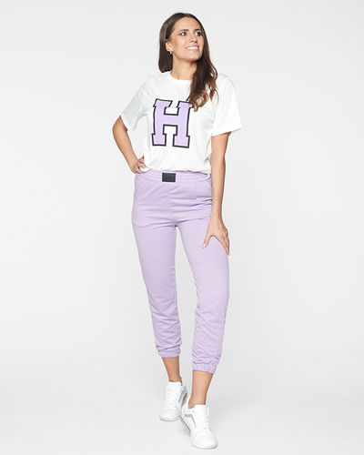 Lila-weißes Sportset für Damen - Kleidung