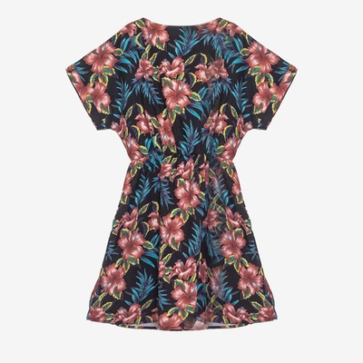 Schwarzes Blumenkleid PLUS GRÖSSE - Kleidung 1