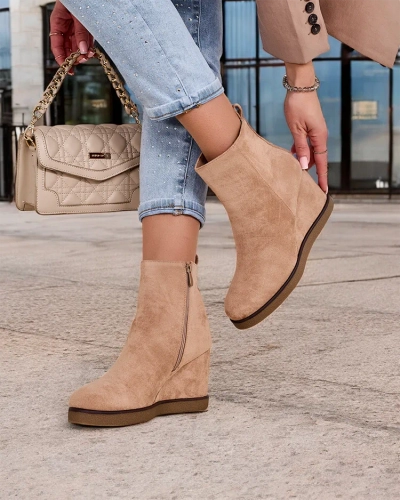 Royalfashion Damen-Wedges-Stiefel Sierra