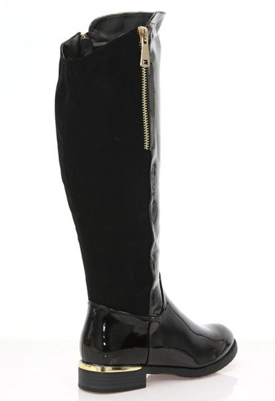 Schwarze Lackstiefel für Damen von Rajscia - Shoes