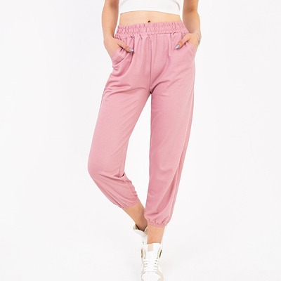 Rosa Stoffhose für Damen - Kleidung