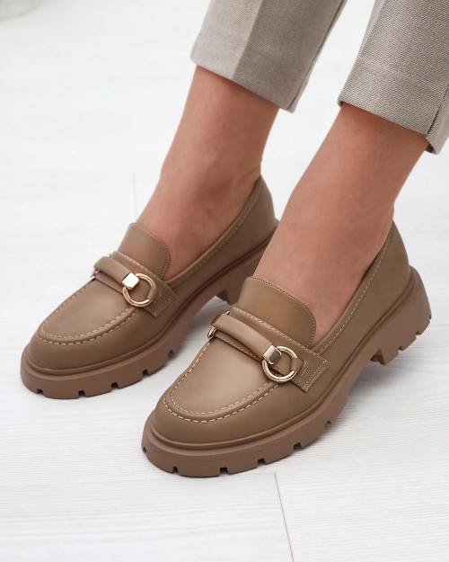 Жіночі мокасини Royalfashion світло-коричневого кольору Desise