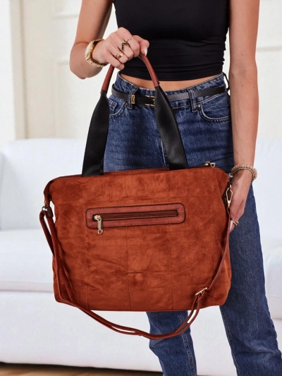 Damen Shopper Handtasche Öko + Wildleder Azure Veil