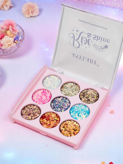 Palette mit 9 Glitzer-Lidschatten