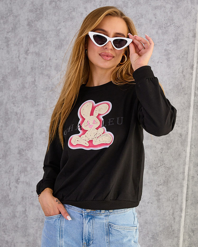 Royalfashion Damen Sweatshirt aus Baumwolle mit dünnem Druck