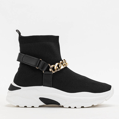 OUTLET Hohe schwarze Greqo Damen Sportschuhe - Schuhe