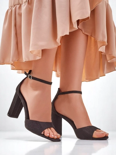 Royalfashion Glitzer Damen Sandalen Rokates