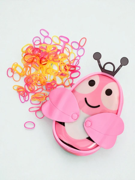 Royalfashion Mehrfarbige Silikon-Haargummis Biene