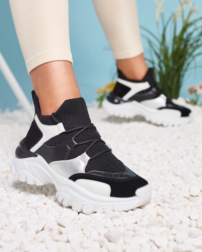 Weiß-schwarze Damen-Sportschuhe Ziragga- Footwear