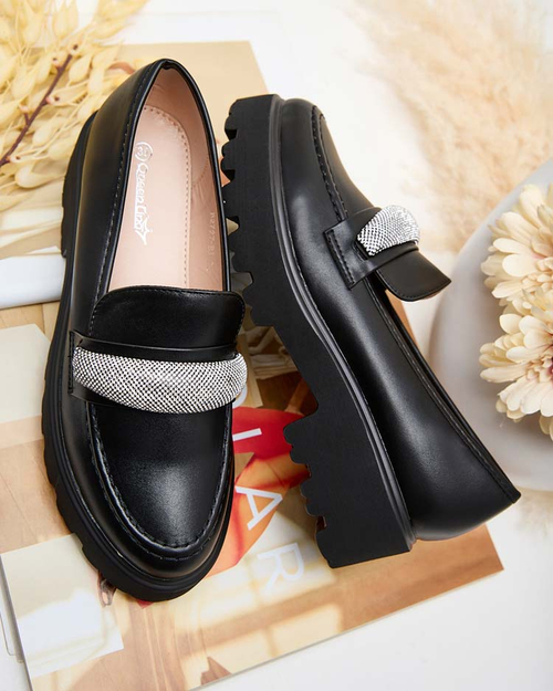 Royalfashion Жіночі мокасини з цирконами Emerne