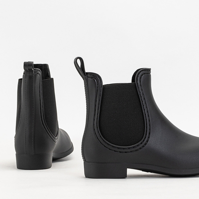 Чорні жіночі матові гумові чоботи Osehi