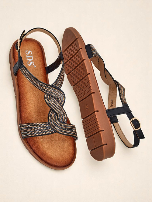 Royalfashion Жіночі сандалі з декоративними ремінцями Aria Shine