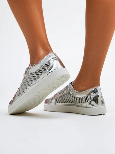Royalfashion Lackierte Damen-Sneaker aus ökologischem Leder Azzuros