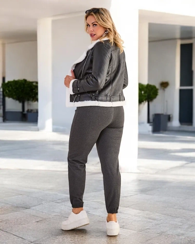 Royalfashion Damen Übergröße Fleece-Sweatpants