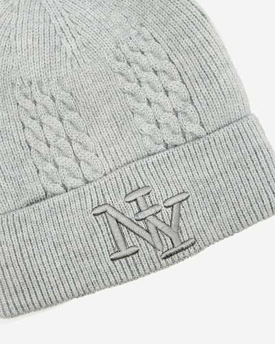 Шапка утеплена жіноча Royalfashion сіра