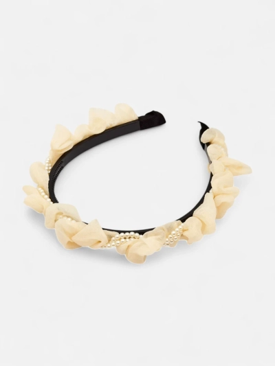 Royalfashion Haarband mit Raffung und Perlen
