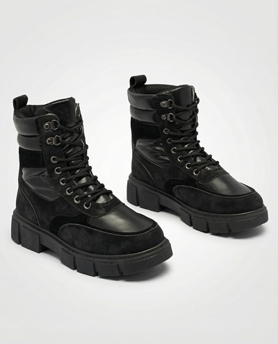 Schwarzer isolierter Damenstiefel Kasemi- Footwear