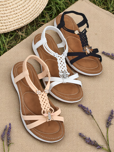 Royalfashion Fiacco verzierte Damensandalen