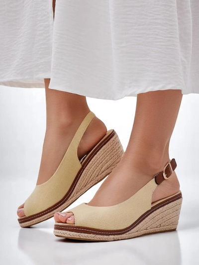 Royalfashion Damen Keil sandals offene Zehen Tafenis