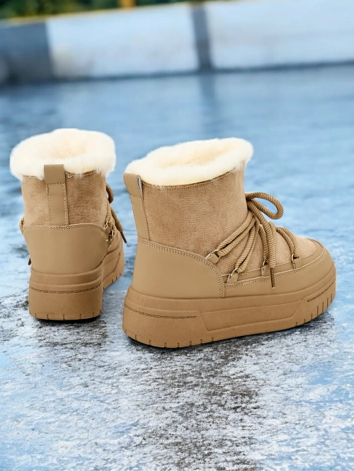 Жіночі зимові черевики на шнурівці Royalfashion Moniuc