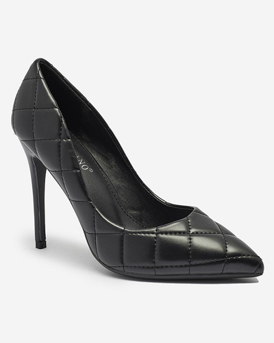 Gesteppte Damenpumps in schwarzer Farbe Duclisa- Footwear