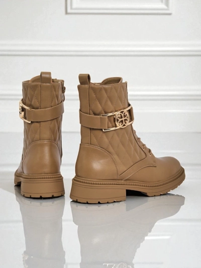 Gesteppte Damen Stiefeletten aus ökologischem Leder Sable Rose