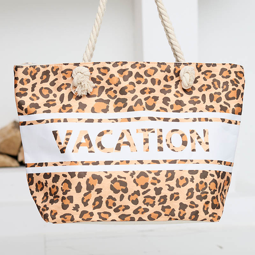 Жіноча пляжна сумочка верблюжий леопард - Аксесуари