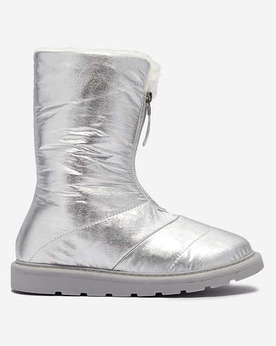 Silberne Damenschuhe a'la Schneestiefel Tirigga- Footwear