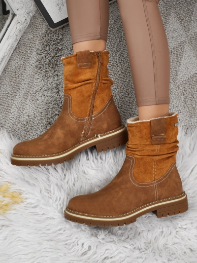 Höhere Damenstiefeletten aus Öko-Wildleder Liora