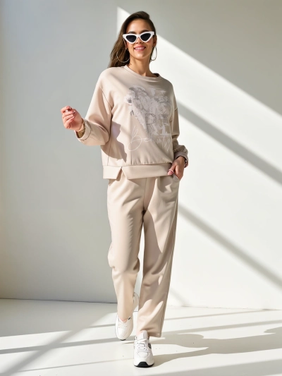 Royalfashion Damen Viskose-Set mit Druck
