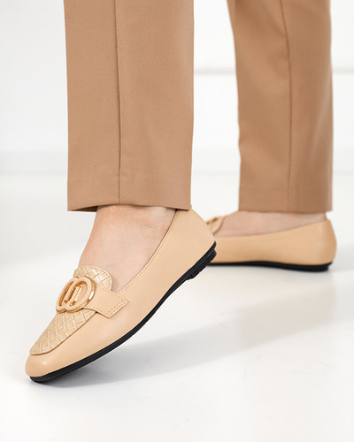 Eco-Leder-Loafer in Beige Amida - Schuhe