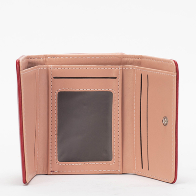 Rote kleine Damenbrieftasche mit Blumen - Accessoires