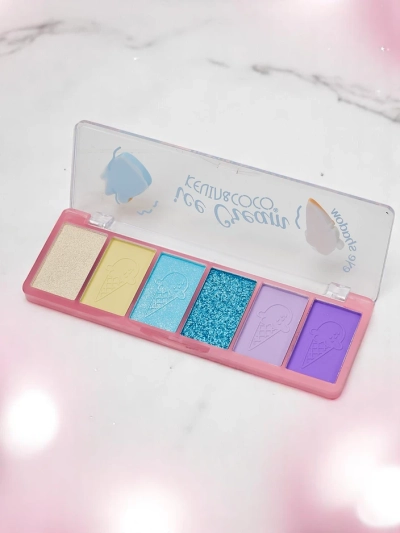 Kevin&Coco Palette 6 Lidschatten mit Glitzer Ice Cream