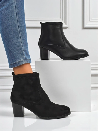 Damen Stiefeletten aus Eco-Wildleder mit Absatz Crimson Echo