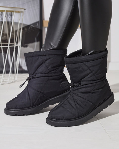 Schwarze Damen Isolierte Stiefel a'la Schneestiefel Kaliolen - Footwear