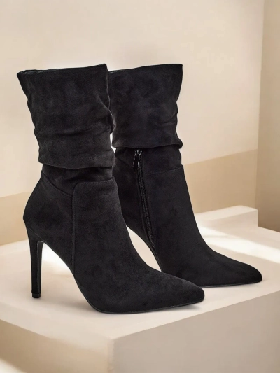 Royalfashion Damen High Heels Stiefeletten Ledio