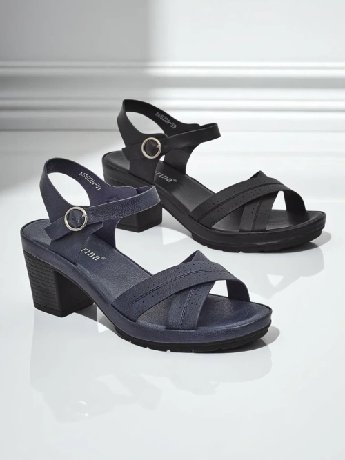 Royalfashion Жіночі босоніжки на стійкому каблуці SoleAura