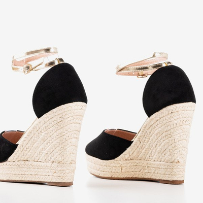 Schwarze Espadrilles auf einem hohen Keil Sablaca - Schuhe 1