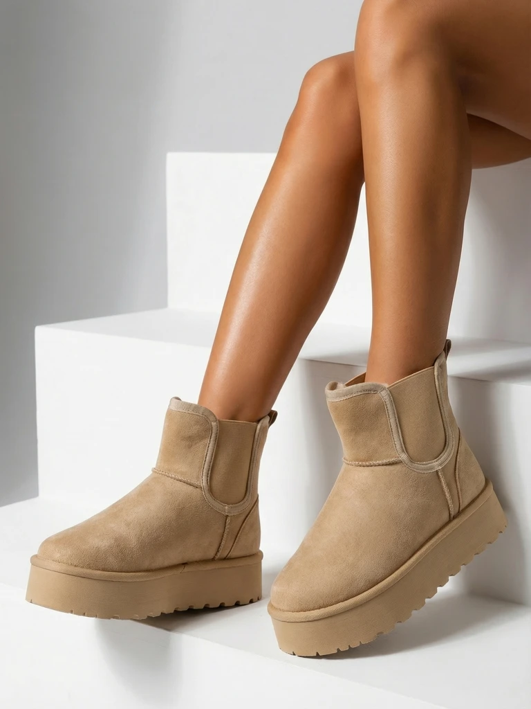 Royalfashion Kurze Damen Schneestiefel Vierris