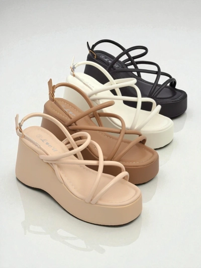 Royalfashion Damen Keilsandalen Skyline Straps