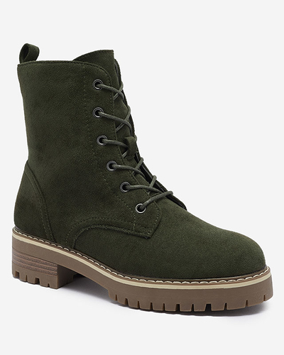 Grüne Damen-Trapper-Stiefel Priviea - Schuhe