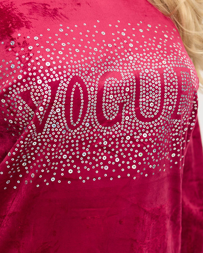 Trainingsanzug-Set für Damen mit kastanienbraunen Zirkonia - Kleidung