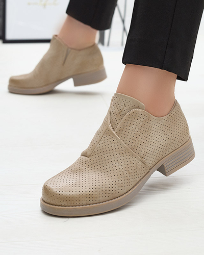 Beige Halbschuhe aus Öko-Leder Ilioppa- Footwear