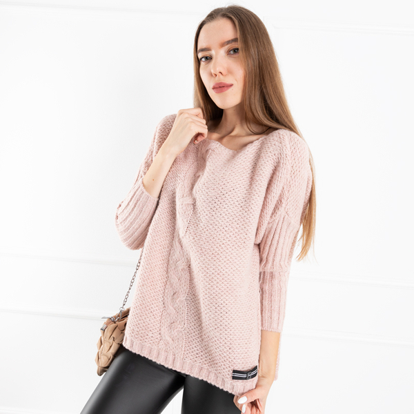 Hellrosa Damen Oversize Pullover - Kleidung