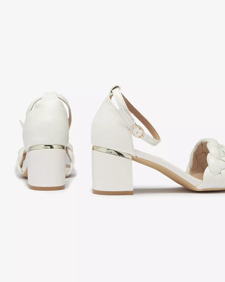 Weiße Damen Pfostensandalen Marines - Schuhe