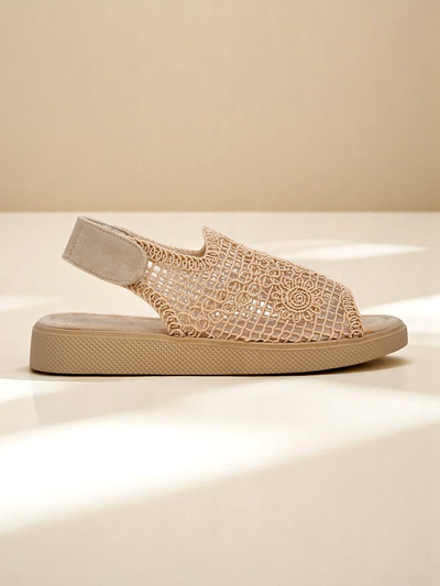 Royalfashion Damen-Sandalen mit Lochmuster und Levay-Obermaterial