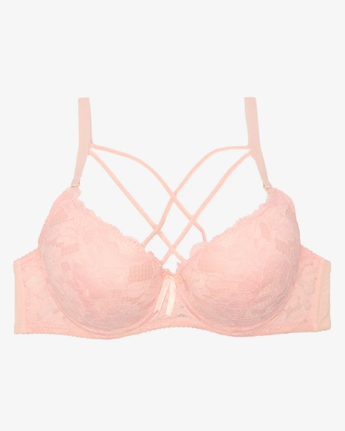 Кораловий жіночий бюстгальтер на кісточках - Нижня білизна