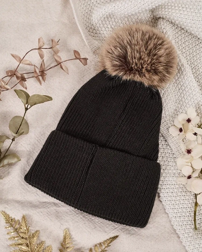 Royalfashion Damen Wintermütze mit Bommel
